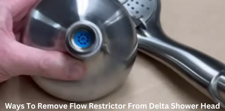 how to remove flow restrictor from delta shower head